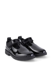 Kickers Black Infants Lachly T-Bar Patent Leather School Shoes - Image 2 of 7