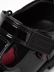 Kickers Black Infants Lachly T-Bar Patent Leather School Shoes - Image 6 of 7