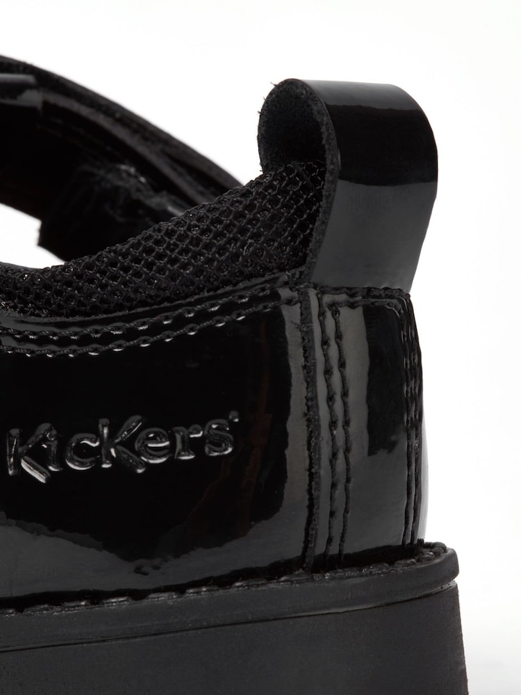 Kickers Black Infants Lachly T-Bar Patent Leather School Shoes - Image 7 of 7