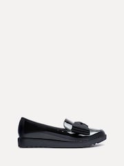 Linzi Black Cathy Platform Loafers with Large Bow - Image 2 of 5
