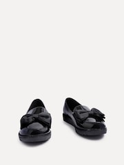 Linzi Black Cathy Platform Loafers with Large Bow - Image 3 of 5