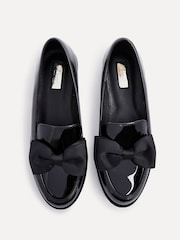 Linzi Black Cathy Platform Loafers with Large Bow - Image 5 of 5