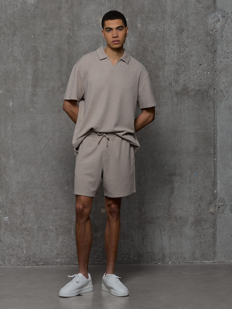 Kem Collection Textured Regular Fit Shorts - תמונה 3 מתוך 3 Kem Collection Textured Regular Fit Shorts - תמונה 3 מתוך 3
