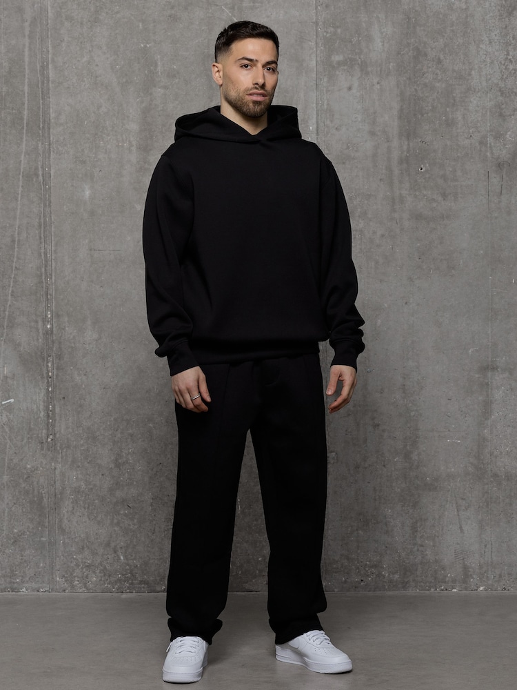 Kem Collection Black Regular Fit Open Hem Joggers - Image 2 of 4 Kem Collection Black Regular Fit Open Hem Joggers - Image 2 of 4