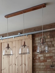 Copper Gloucester 3 Light Pendant Ceiling Light - Image 2 of 6
