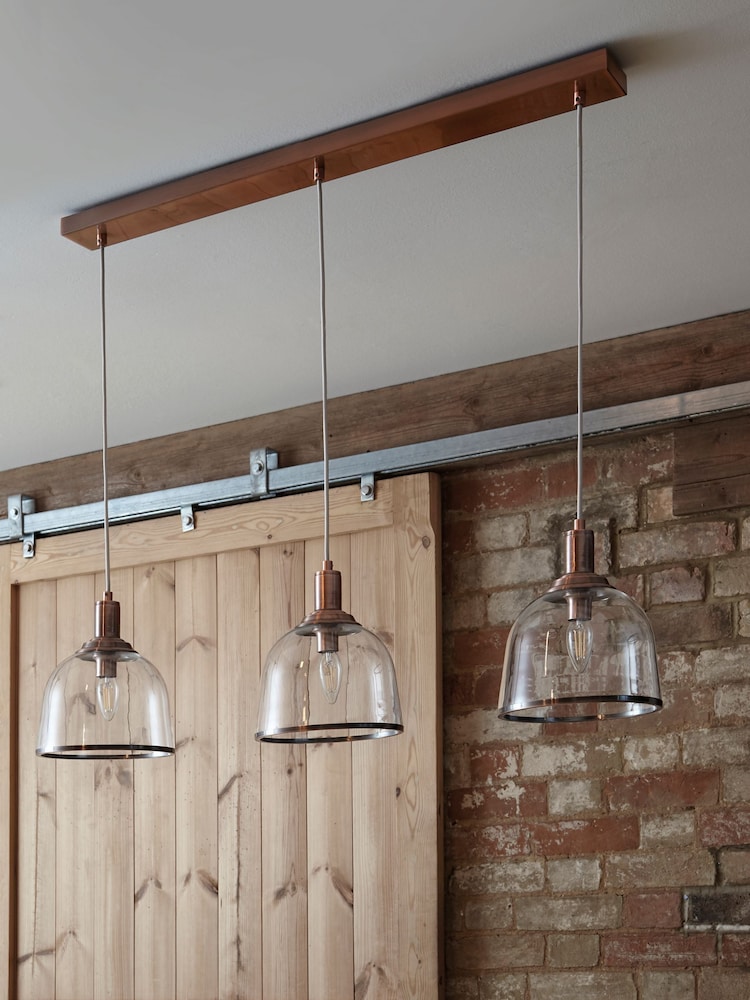 Copper Gloucester 3 Light Pendant Ceiling Light - Image 2 of 6
