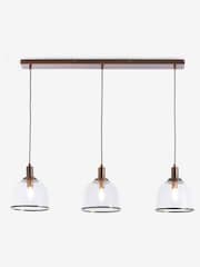 Copper Gloucester 3 Light Pendant Ceiling Light - Image 5 of 6
