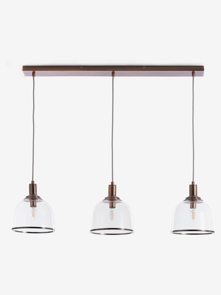 Copper Gloucester 3 Light Pendant Ceiling Light - Image 6 of 6