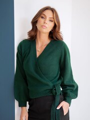 Pour Moi Green Elle Knit Ballet Jumper - Image 1 of 4
