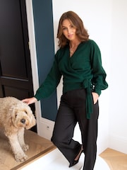 Pour Moi Green Elle Knit Ballet Jumper - Image 2 of 4