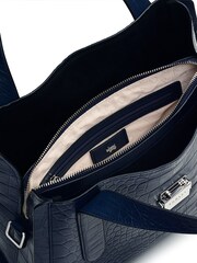 Radley London Medium Blue Sloane Street Faux Croc Effect Zip-Top Grab Bag - Image 4 of 5