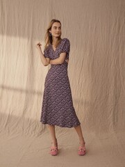 Boden Red Cut-Out Midi Tea Dress - Image 1 of 7