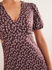 Boden Red Cut-Out Midi Tea Dress - Image 6 of 7