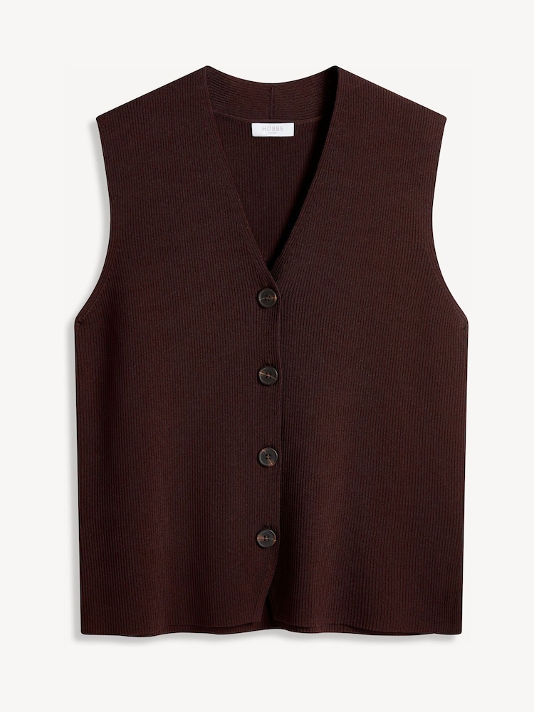 Hobbs Fran Knitted Vest - 5суретінің 5 суреті