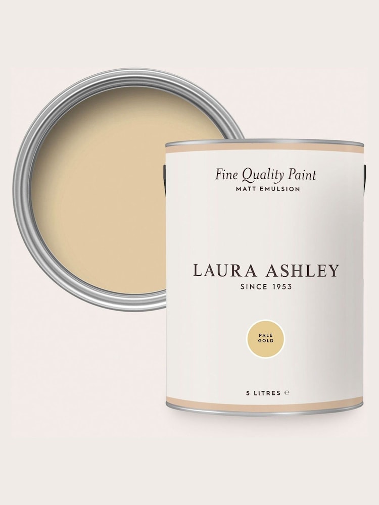 Laura Ashley Pale Gold Yellow Matt Emulsion 5LT Paint - Image 4 of 4