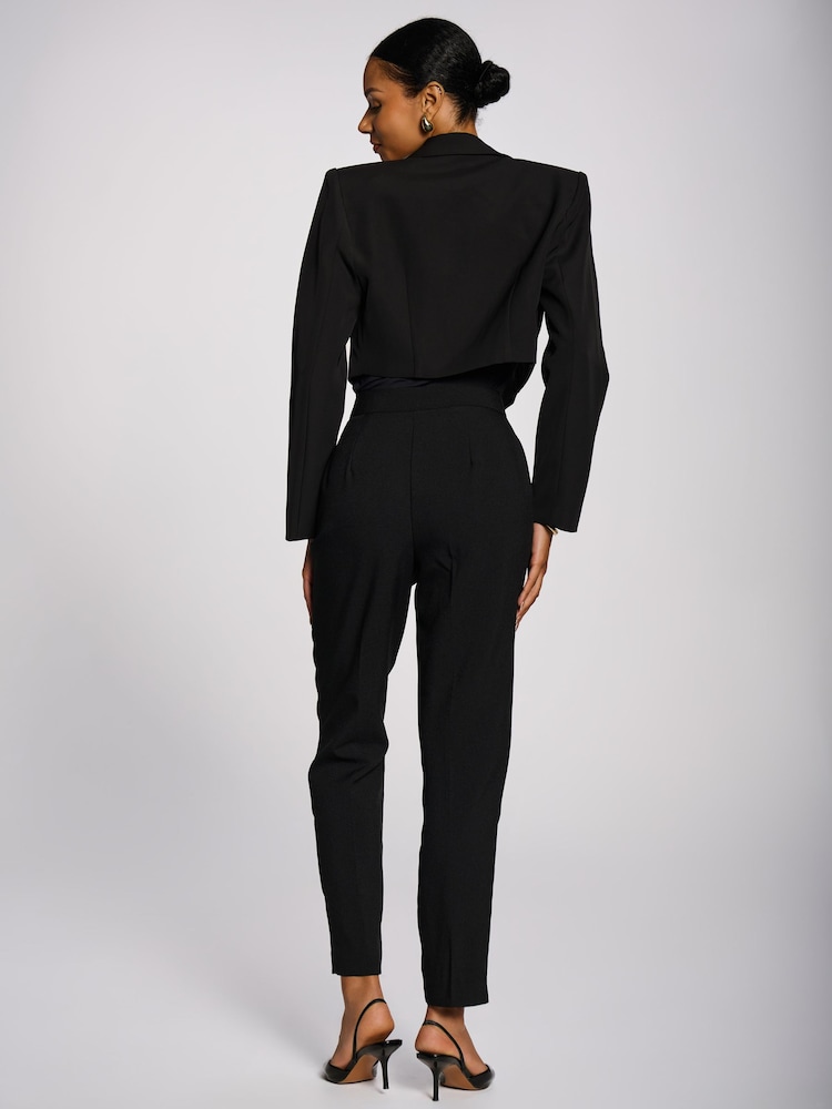 Jolie Moi Black Open Front Tailored Blazer - Image 2 of 6
