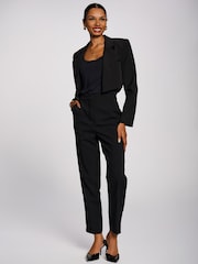 Jolie Moi Black Open Front Tailored Blazer - Image 4 of 6