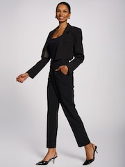 Jolie Moi Black Open Front Tailored Blazer - Image 5 of 6