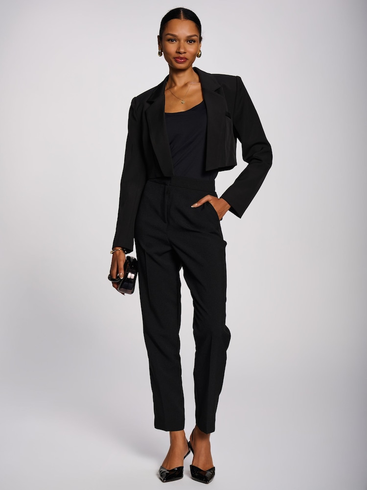 Jolie Moi Black Open Front Tailored Blazer - Image 6 of 6