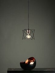 Dar Lighting Black Midi Ceiling Light Pendant - Image 1 of 4