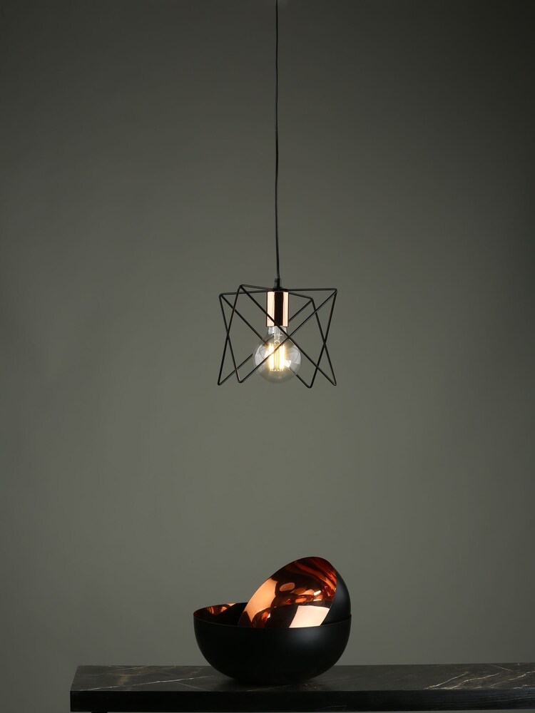 Dar Lighting Black Midi Ceiling Light Pendant - Image 1 of 4