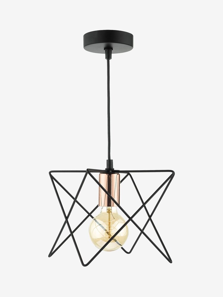 Dar Lighting Black Midi Ceiling Light Pendant - Image 2 of 4
