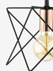 Dar Lighting Black Midi Ceiling Light Pendant - Image 3 of 4
