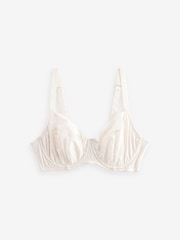 Cream DD+ Non Pad Balcony Smoothing Animal Mesh Underwired with Side Support Bra - Image 7 of 8