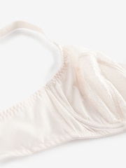 Cream DD+ Non Pad Balcony Smoothing Animal Mesh Underwired with Side Support Bra - Image 8 of 8