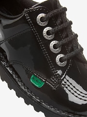 Kickers Black Patent Youth Lo Leather Shoes - Image 3 of 3