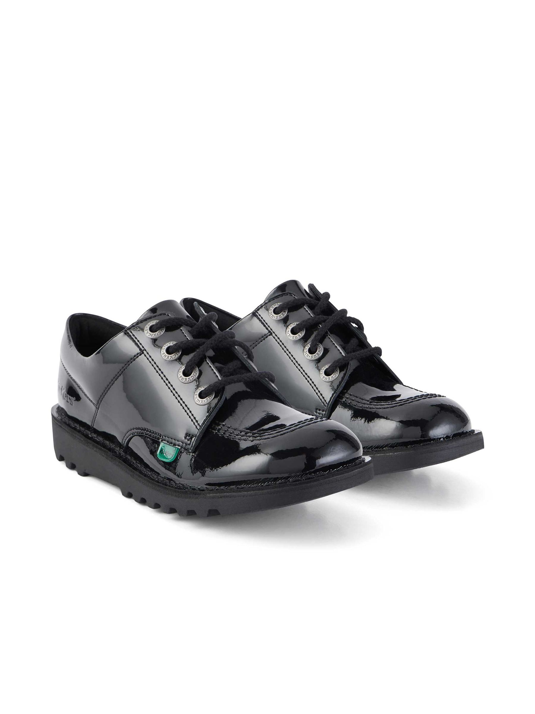 Buy Kickers Black Youth Lo Patent Leather Shoes from Next USA