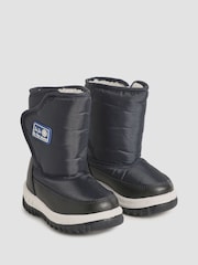 JoJo Maman Bébé Navy Cosy Snow Boots - Image 1 of 4