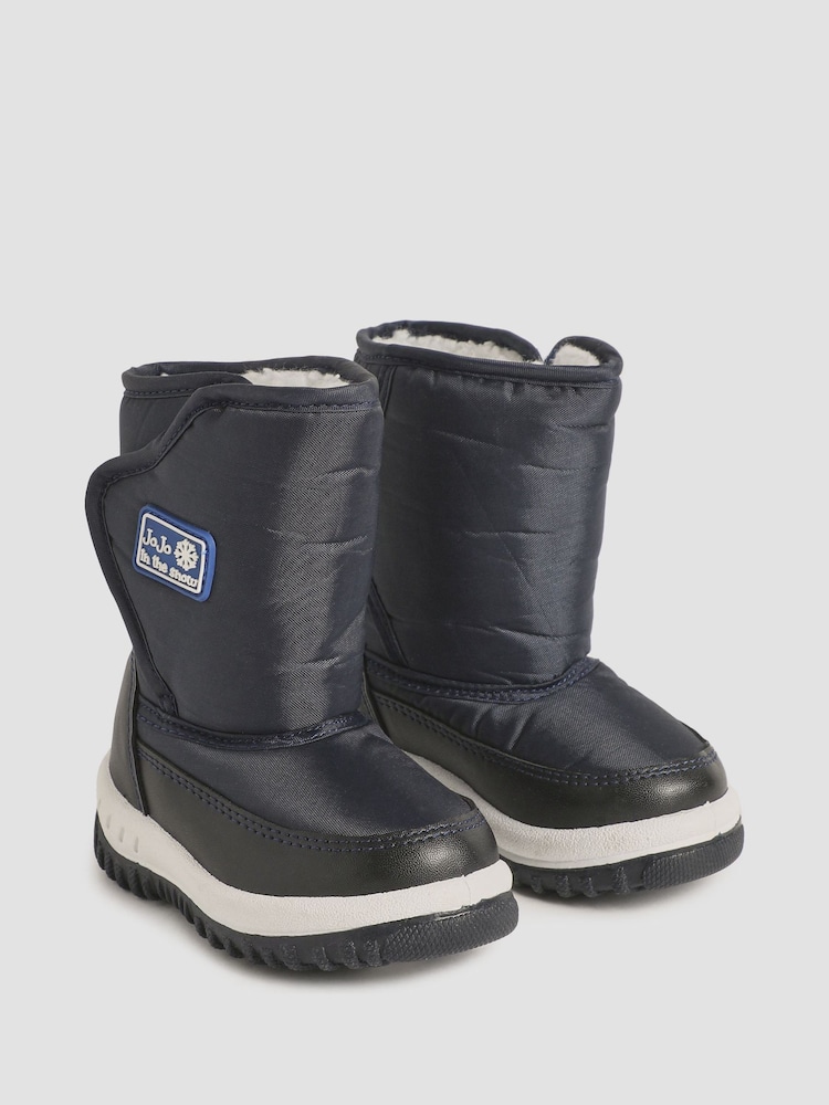JoJo Maman Bébé Navy Cosy Snow Boots - Image 1 of 4