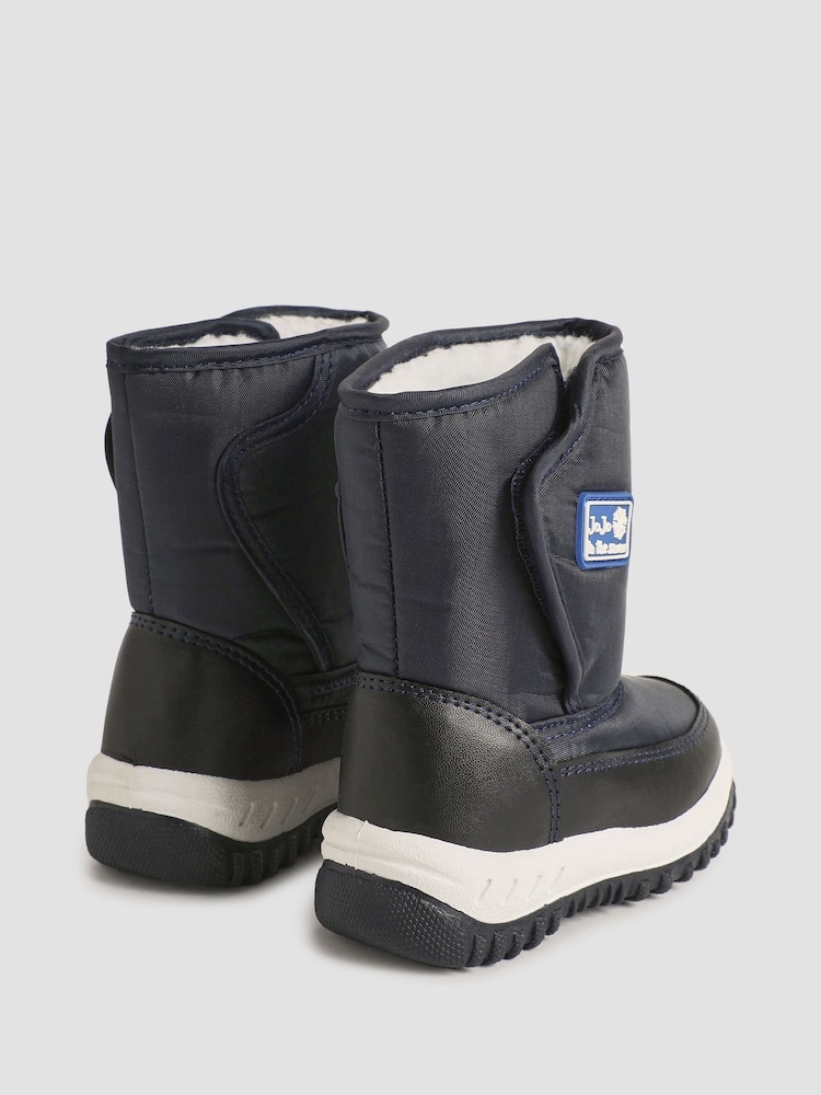 JoJo Maman Bébé Navy Cosy Snow Boots - Image 2 of 4
