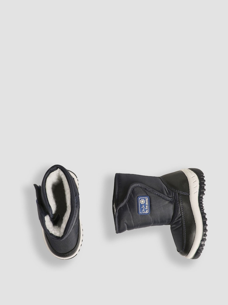 JoJo Maman Bébé Navy Cosy Snow Boots - Image 3 of 4