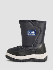 JoJo Maman Bébé Navy Cosy Snow Boots - Image 4 of 4