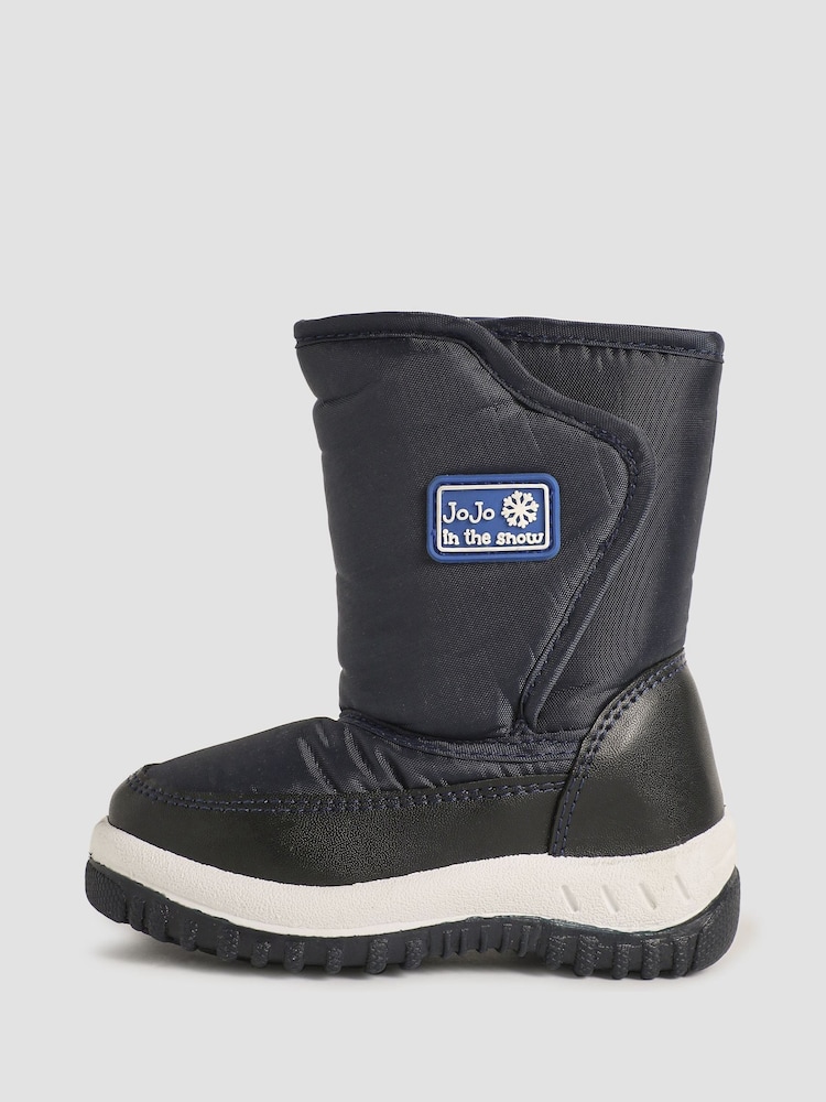 JoJo Maman Bébé Navy Cosy Snow Boots - Image 4 of 4
