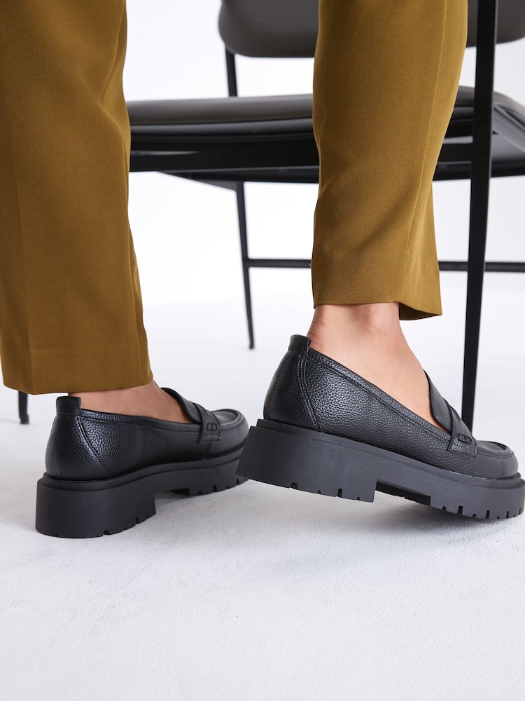 Black Forever Comfort® Standard/Wide Fit Chunky Loafers - Image 4 of 10