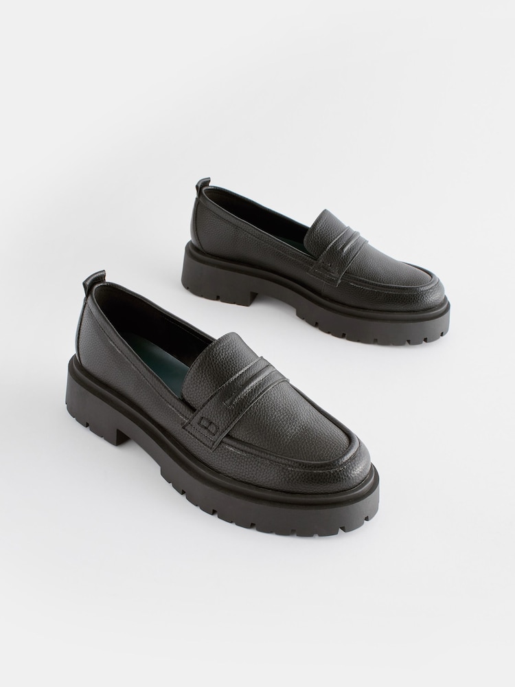 Black Forever Comfort® Standard/Wide Fit Chunky Loafers - Image 6 of 10