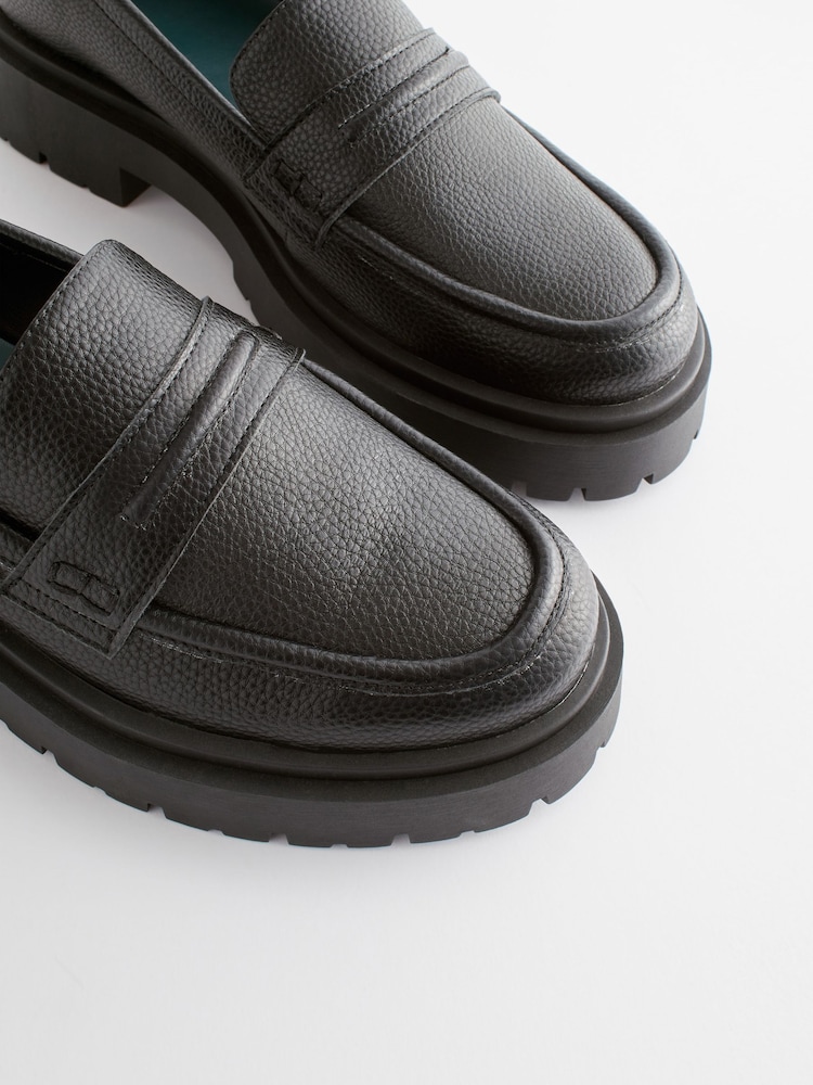 Black Forever Comfort® Standard/Wide Fit Chunky Loafers - Image 9 of 10