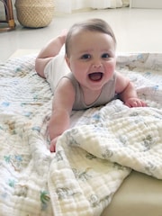 aden + anais White 100% Cotton Blanket - Image 1 of 4