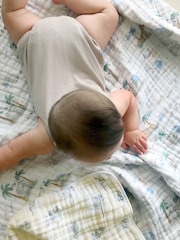 aden + anais White 100% Cotton Blanket - Image 2 of 4