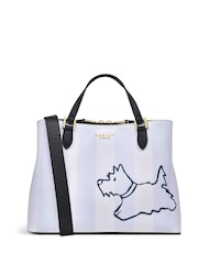 Radley London Medium Palace Gardens Stripe Zip-Top Multiway White Bag - Image 1 of 6