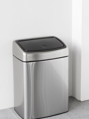 Brabantia Silver 10 Litre Rectangular Touch Bin - Image 1 of 4