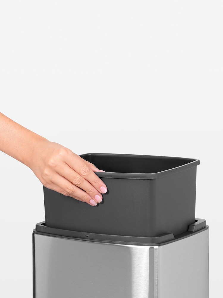 Brabantia Silver 10 Litre Rectangular Touch Bin - Image 4 of 4