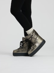 South Beach Green Metallic Padded Snow Boots - Image 3 of 4