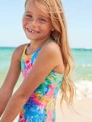 Multi Bright Tie Dye Swimsuit (3-16yrs) - Image 1 of 6