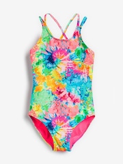 Multi Bright Tie Dye Swimsuit (3-16yrs) - Image 4 of 6