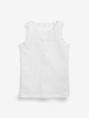 White Lace Trim 10 Pack Vests (1.5-16yrs) - Image 2 of 4