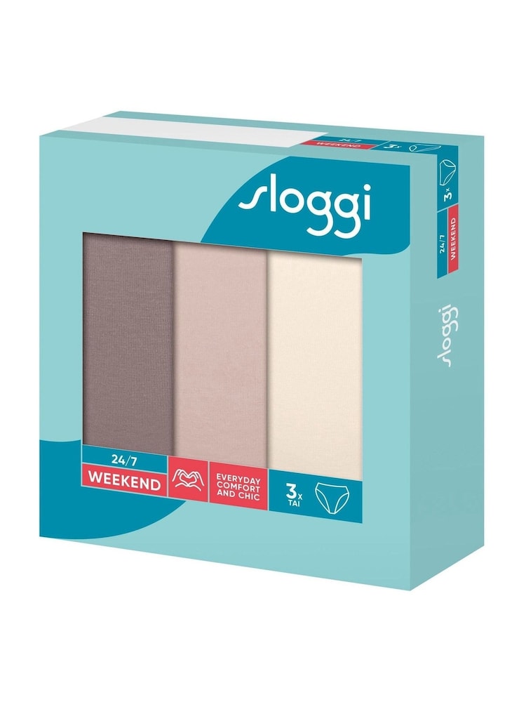Sloggi 24/7 Weekend Tai Knickers Three Pack - Image 1 of 7